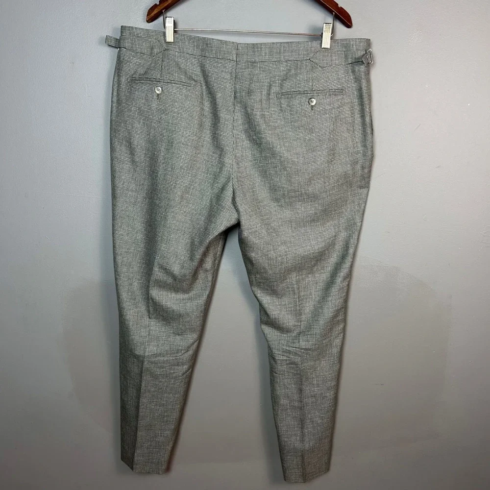 Suitsupply dress pants 40 Brescia Houndstooth unstructured Grey Wool tapered